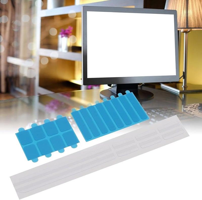 5 Set Black Plastic Slide Mount Adhesive Strips Privacy Screen Replacement For Monitor Laptop - Image 3